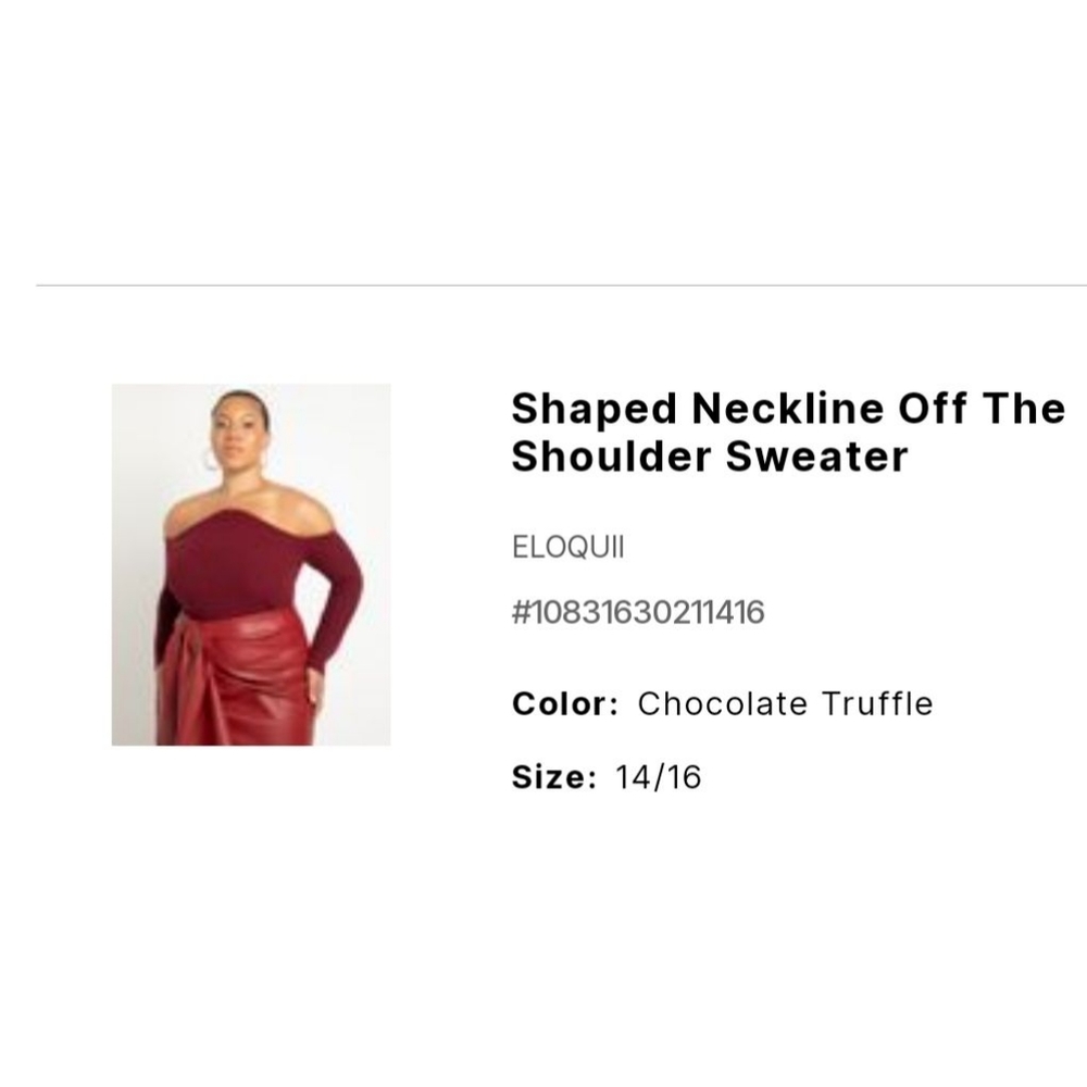 Off the shoulder sweater